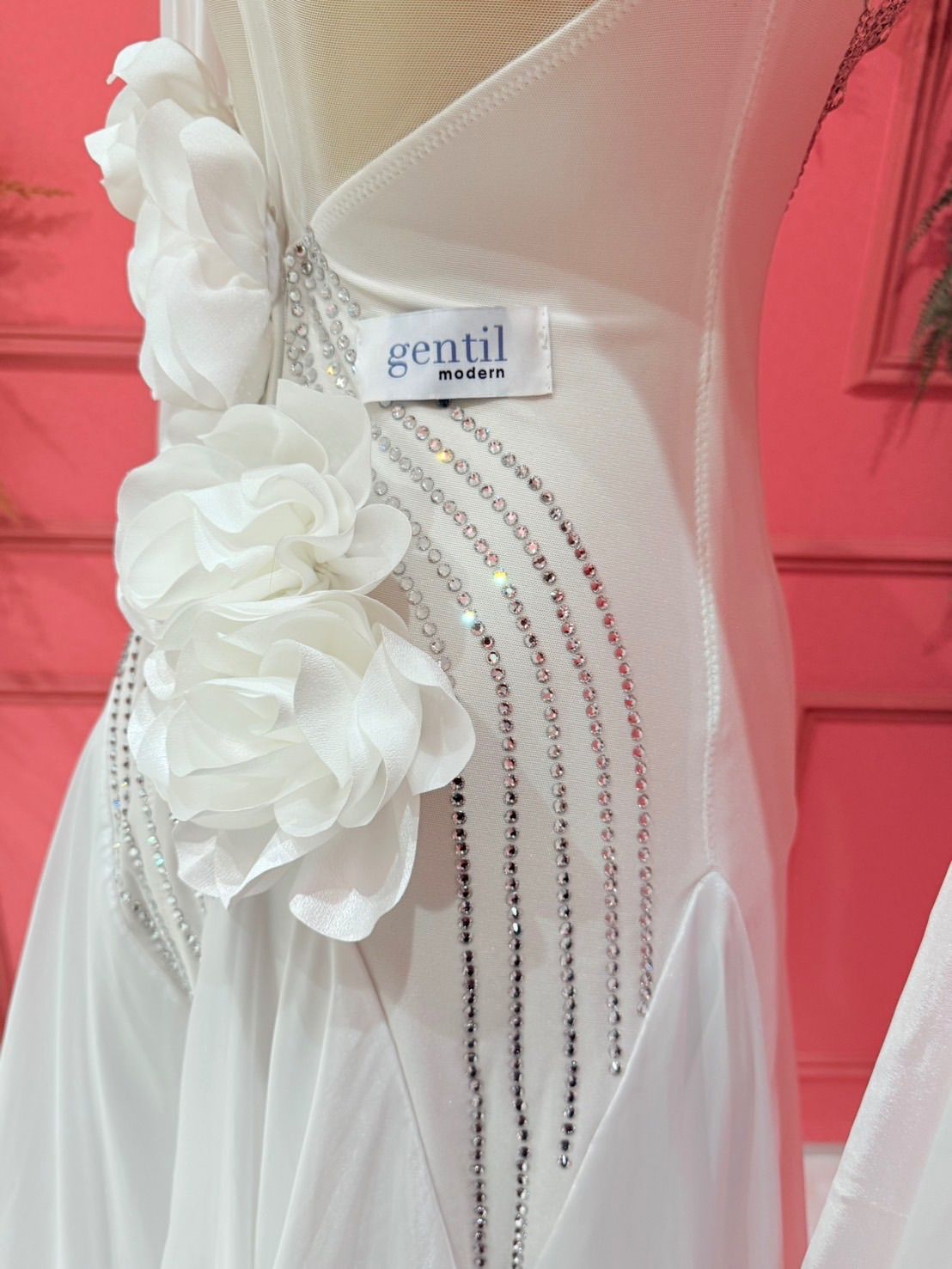 社交ダンス gentil ジャンティ modern スタンダード 白 ホワイト