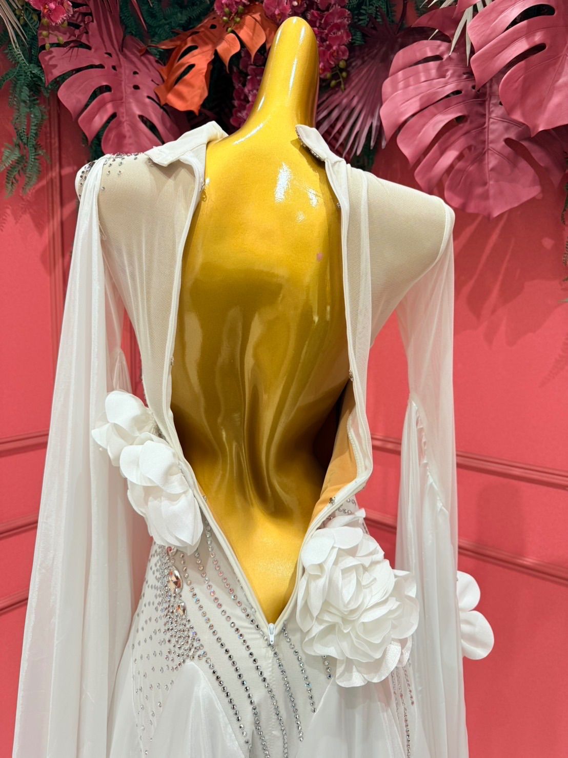 社交ダンス gentil ジャンティ modern スタンダード 白 ホワイト