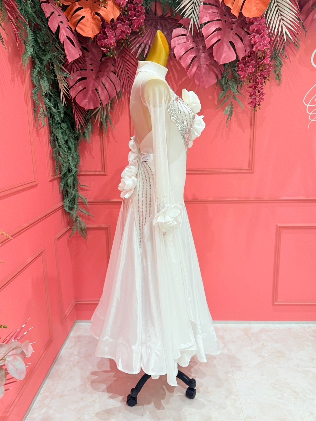 社交ダンス gentil ジャンティ modern スタンダード 白 ホワイト