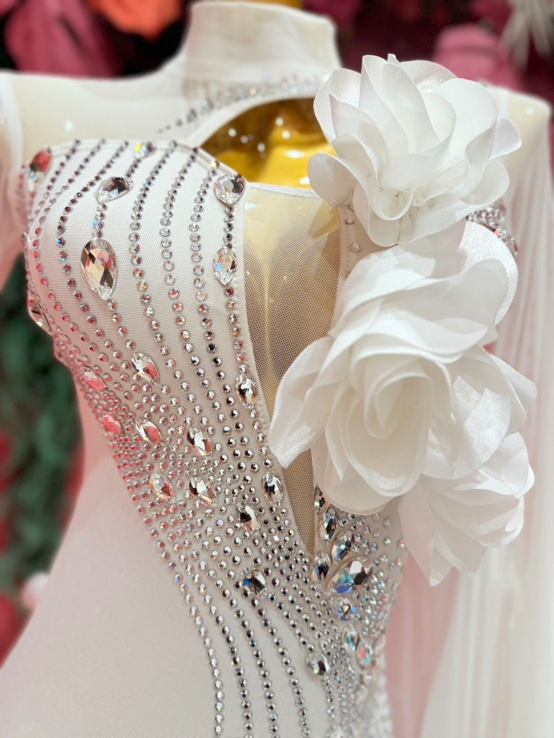 社交ダンス gentil ジャンティ modern スタンダード 白 ホワイト