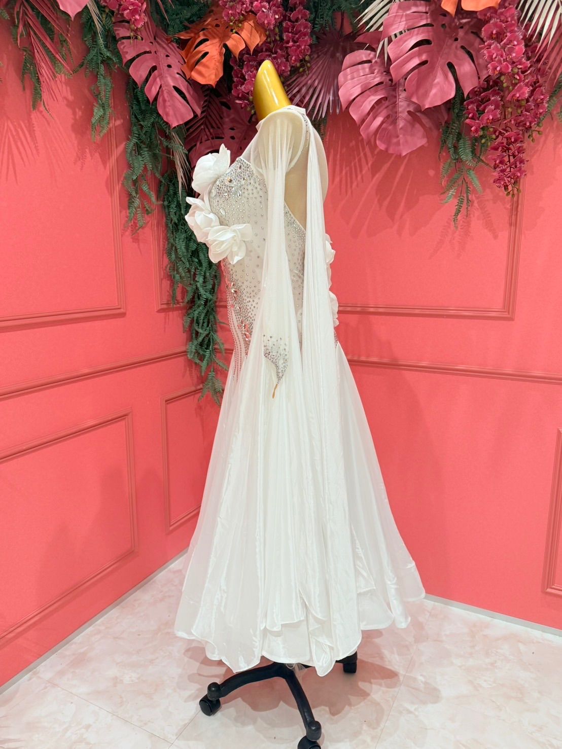 社交ダンス gentil ジャンティ modern スタンダード 白 ホワイト