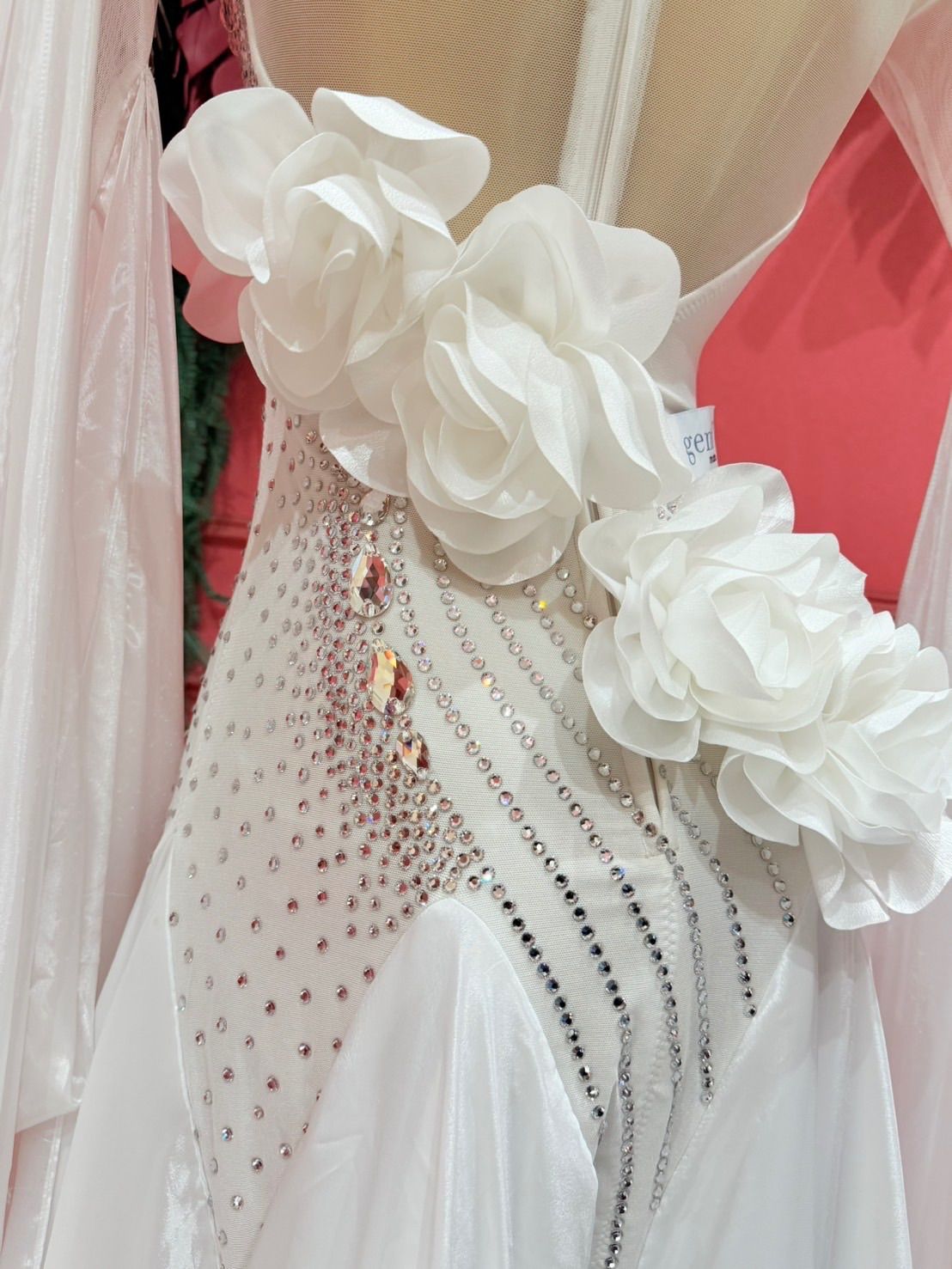 社交ダンス gentil ジャンティ modern スタンダード 白 ホワイト