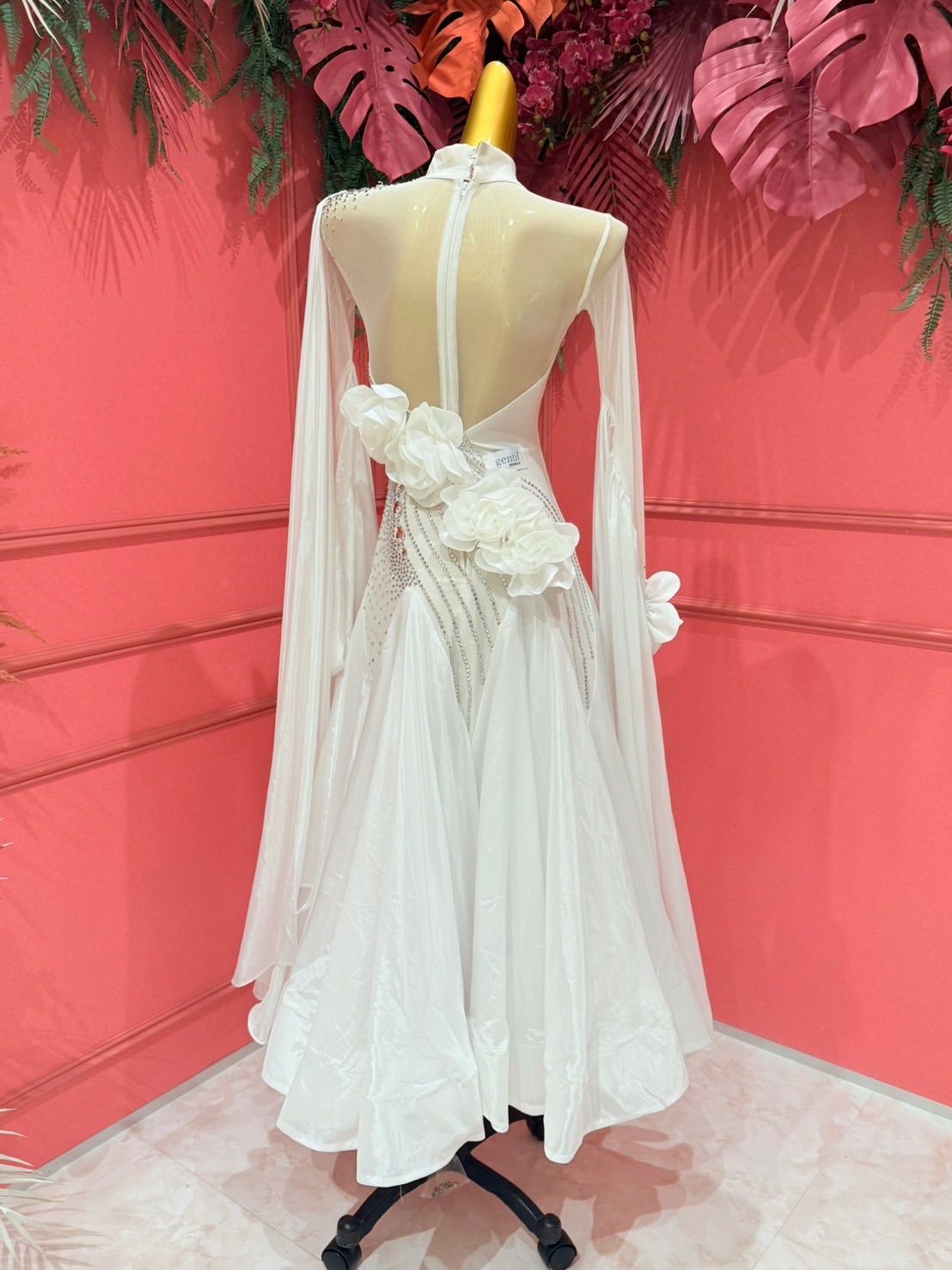 社交ダンス gentil ジャンティ modern スタンダード 白 ホワイト