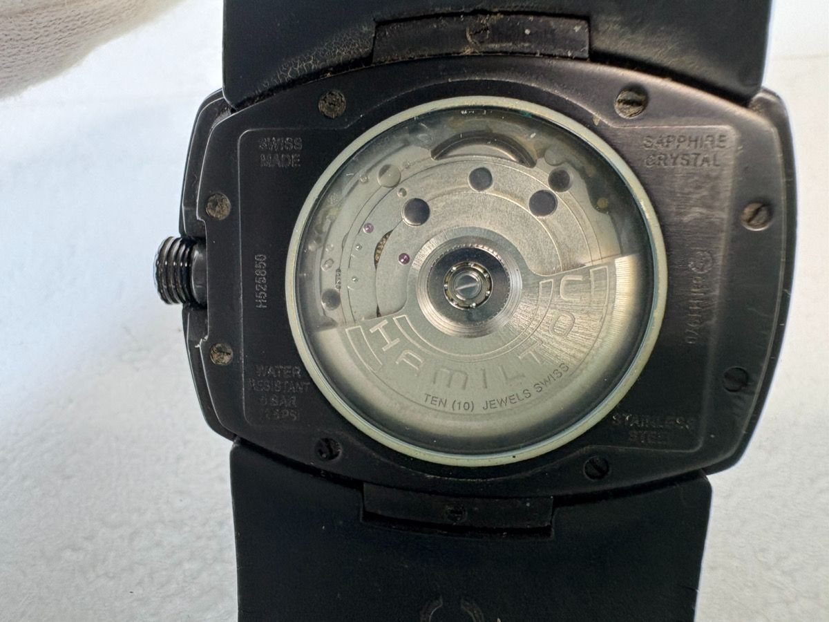  11961 064 ハミルトン パルソマティック 黒 デジタル H 525850 オートクォーツ メンズ C 腕時計(クォーツ) 腕時計(アナログ)