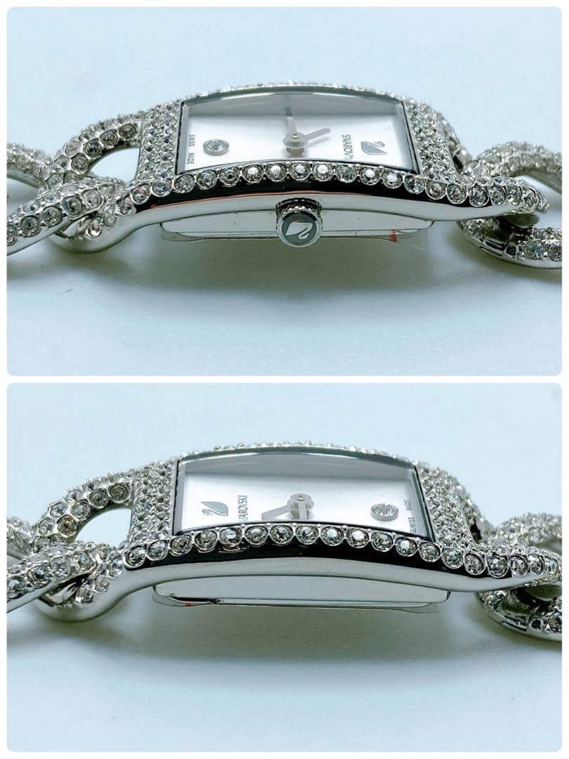 565 スワロフスキー カクテルウォッチ シルバー 現行 腕時計