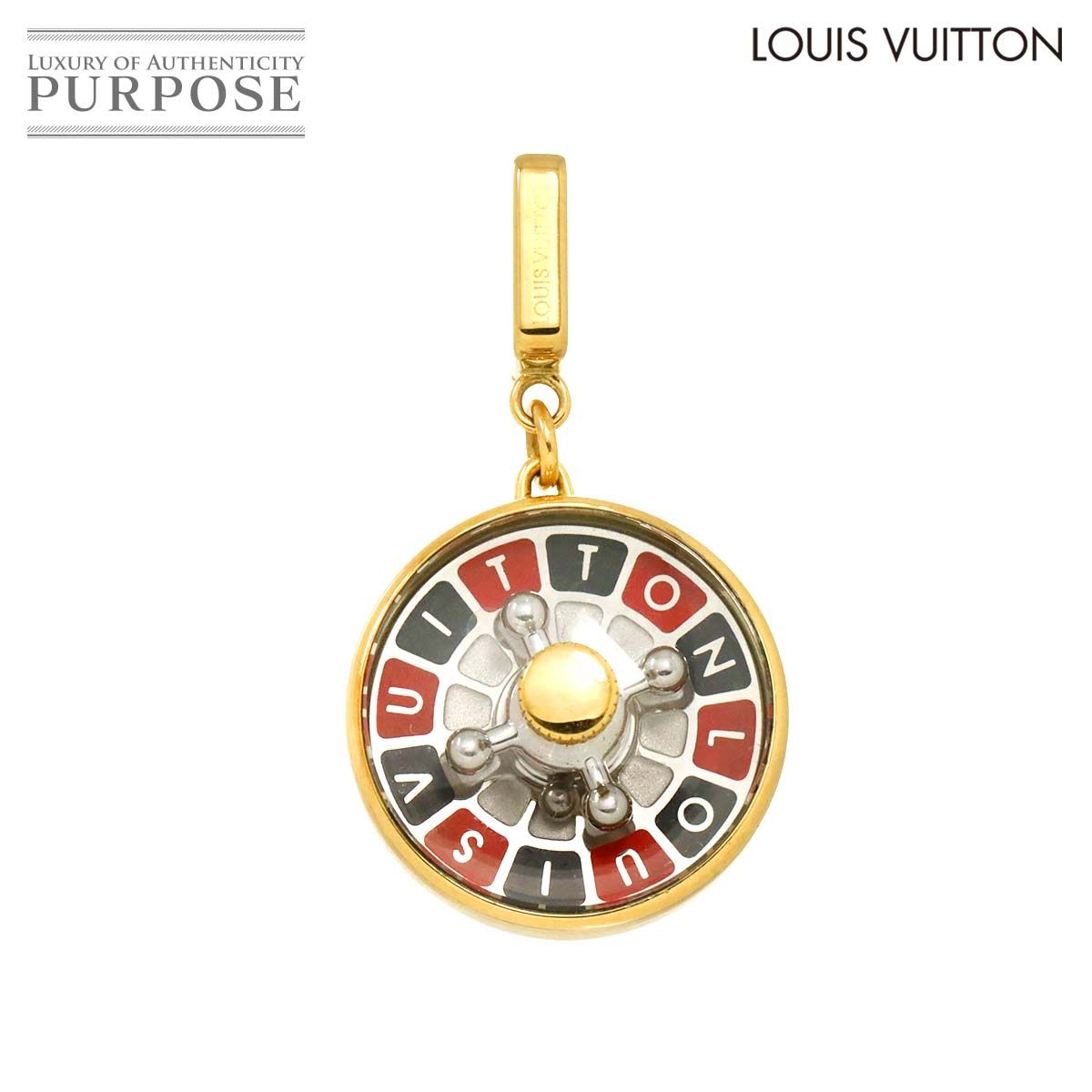 ルイ ヴィトン LOUIS VUITTON ペンダント トップ K18 YG 750 ルーレットゲーム チャーム Charm Pendant Top 90284222