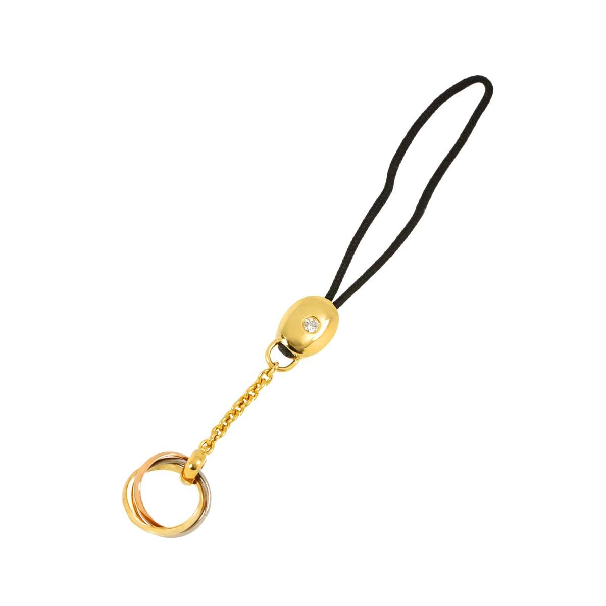 カルティエ Cartier トリニティ ダイヤ チャーム K 18 YG WG PG スリーゴールド 750 リング ストラップ Trinity Pendant Top