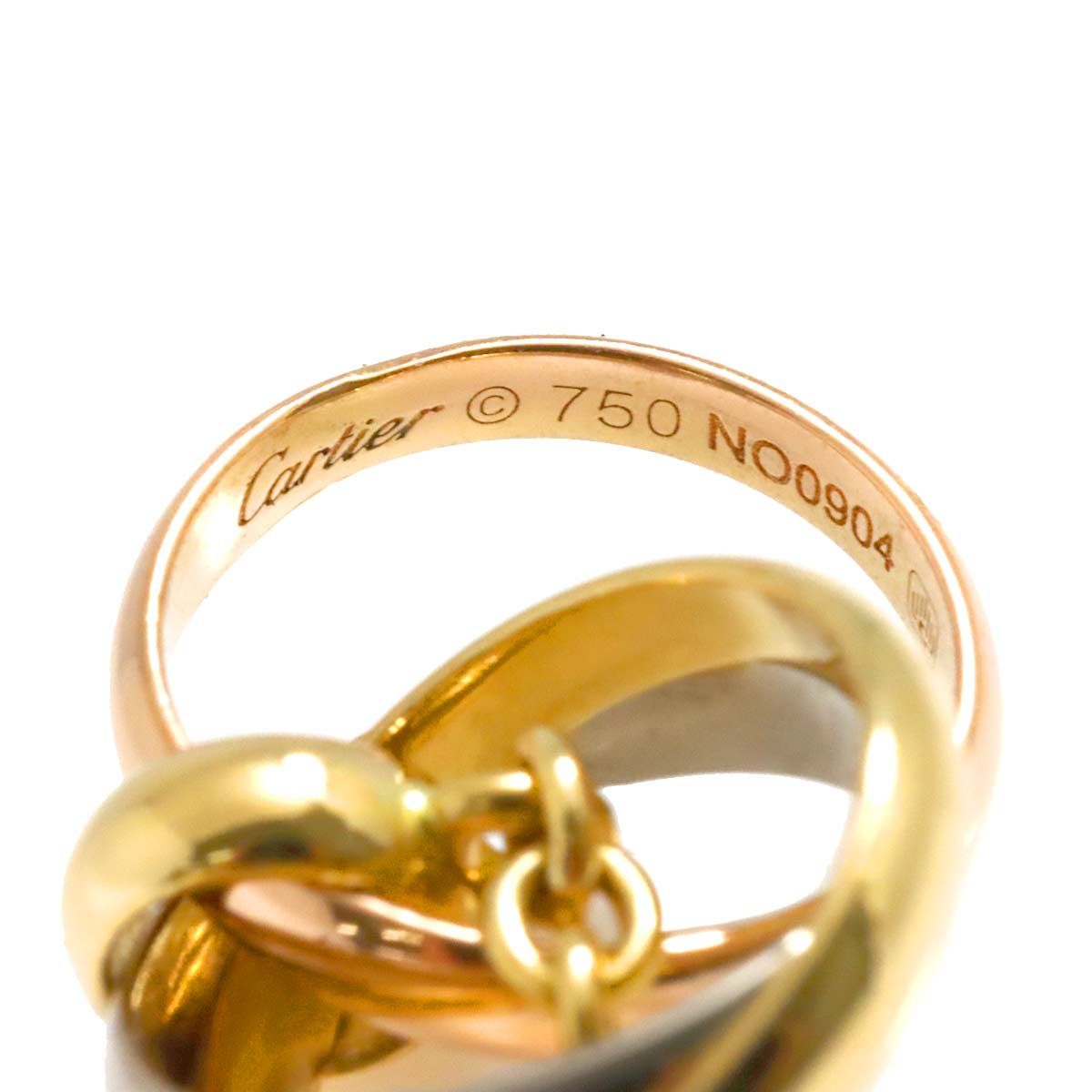  カルティエ Cartier トリニティ ダイヤ チャーム K 18 YG WG PG スリーゴールド 750 リング ストラップ Trinity Pendant Top チャーム アクセサリー