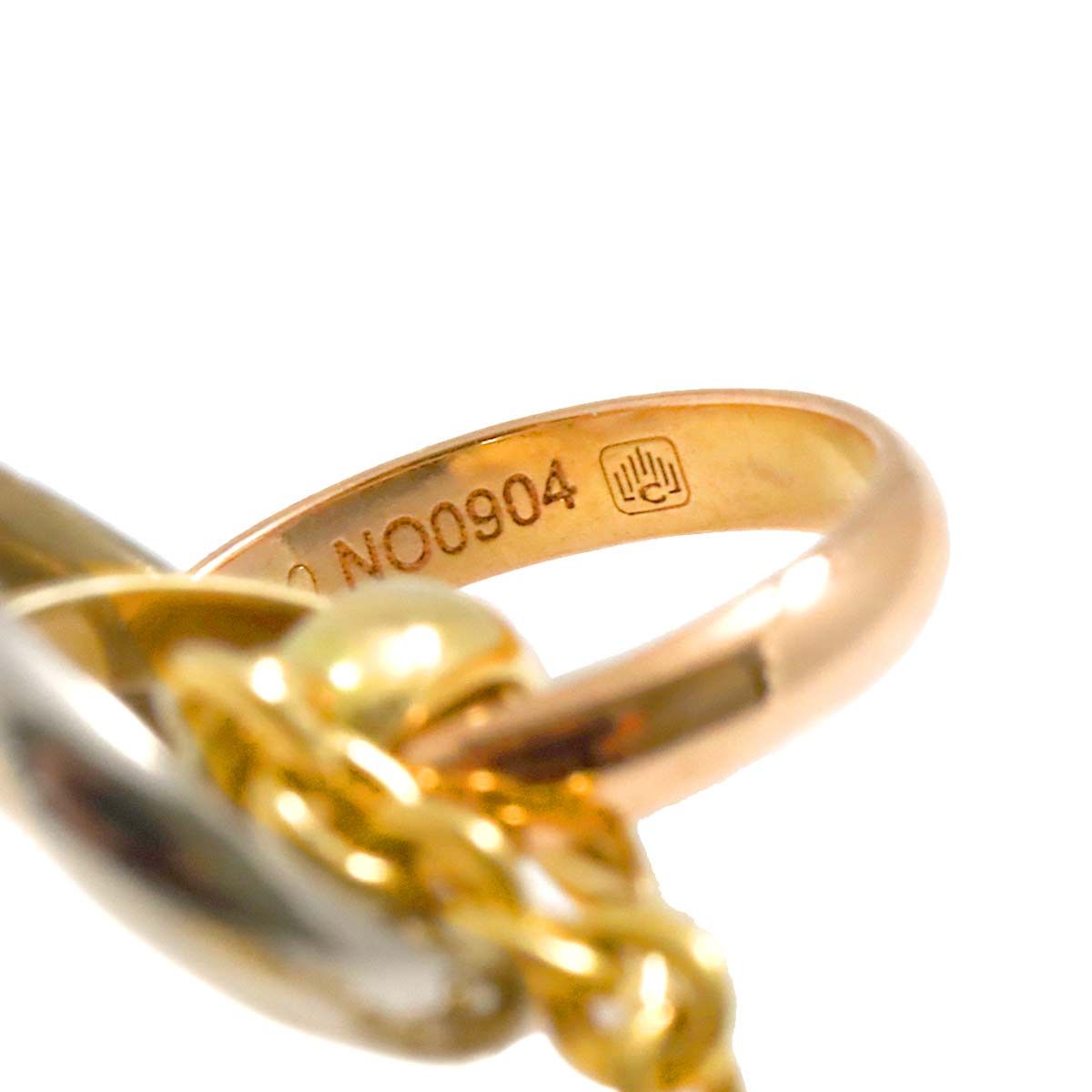 カルティエ Cartier トリニティ ダイヤ チャーム K18 YG WG PG スリー