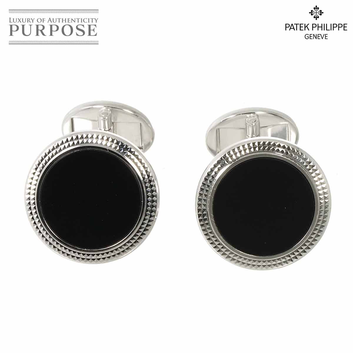 パテックフィリップ PATEK PHILIPPE カフリンクス カフス オニキス K18 WG ホワイトゴールド 750 Cufflinks 90295498