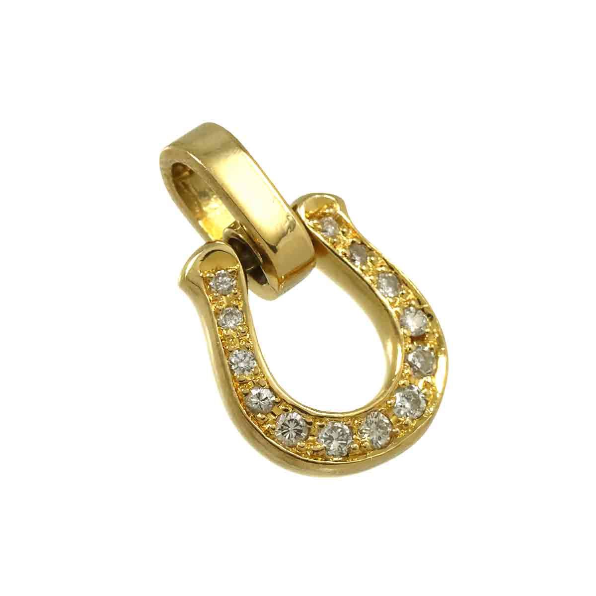 シンパシーオブソウル OF SOUL ダイヤ 0.11 ct ホースシュー ペンダント トップ K 18 YG イエローゴールド 750 Pendant