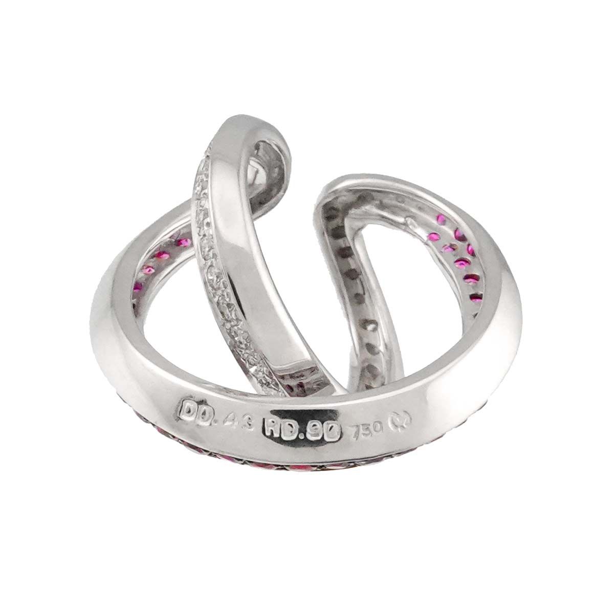 ミラショーン mila schon ルビー 0 90 ct ダイヤ 43 ペンダント トップ K 18 WG ホワイトゴールド 750 Pendant Top ネックレス アクセサリー レディース