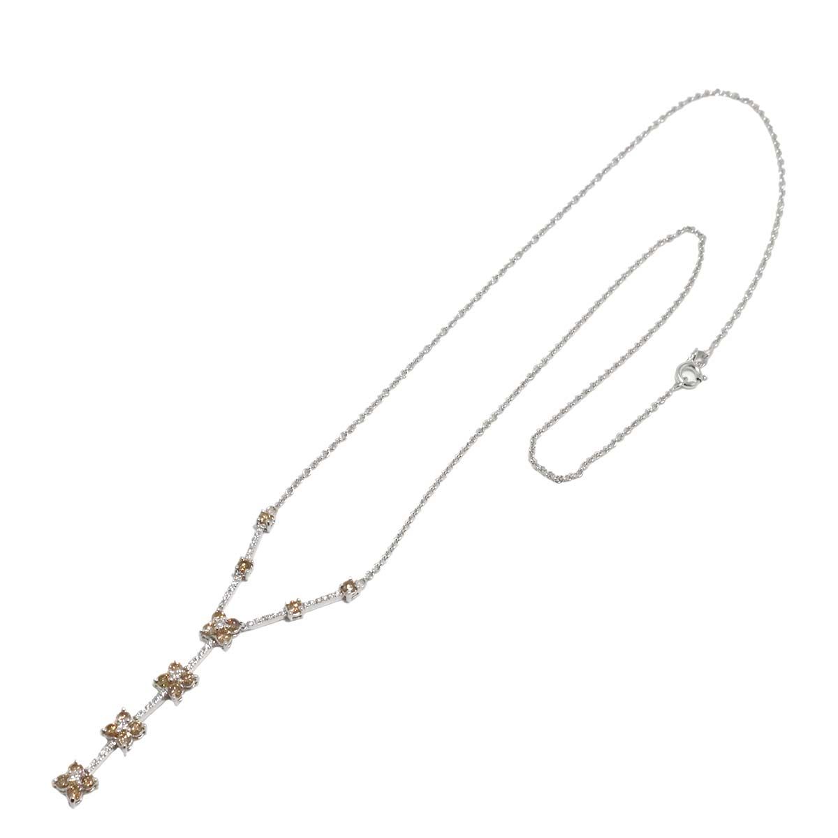 ポンテヴェキオ Ponte Vecchio ダイヤ 1.24 0.30 ct ネックレス 45 cm K 18 WG ホワイトゴールド 750 Diamond Necklace