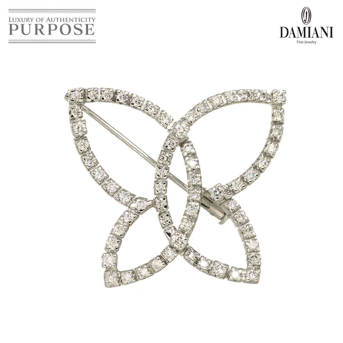 ダミアーニ DAMIANI ダイヤ ブローチ K18 WG ホワイトゴールド 750 Diamond Brooch 90297631