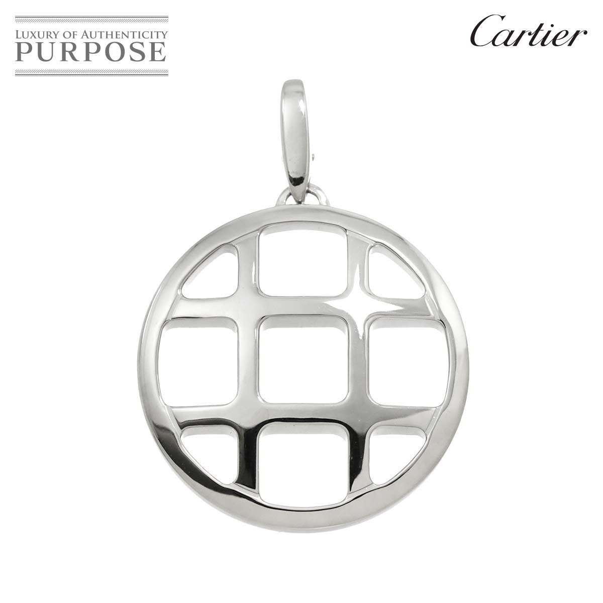 カルティエ Cartier パシャグリッド ペンダント トップ K18 WG ホワイトゴールド 750 チャーム Pendant Top Charm 90298254
