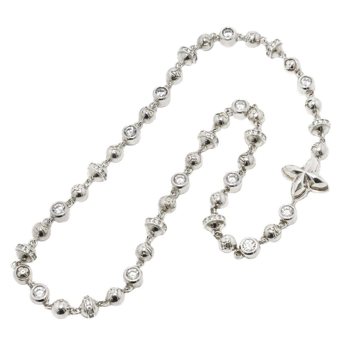 ルイ ヴィトン LOUIS VUITTON LV グローブ ネックレス 47 cm SV シルバー 925 Globe Necklace