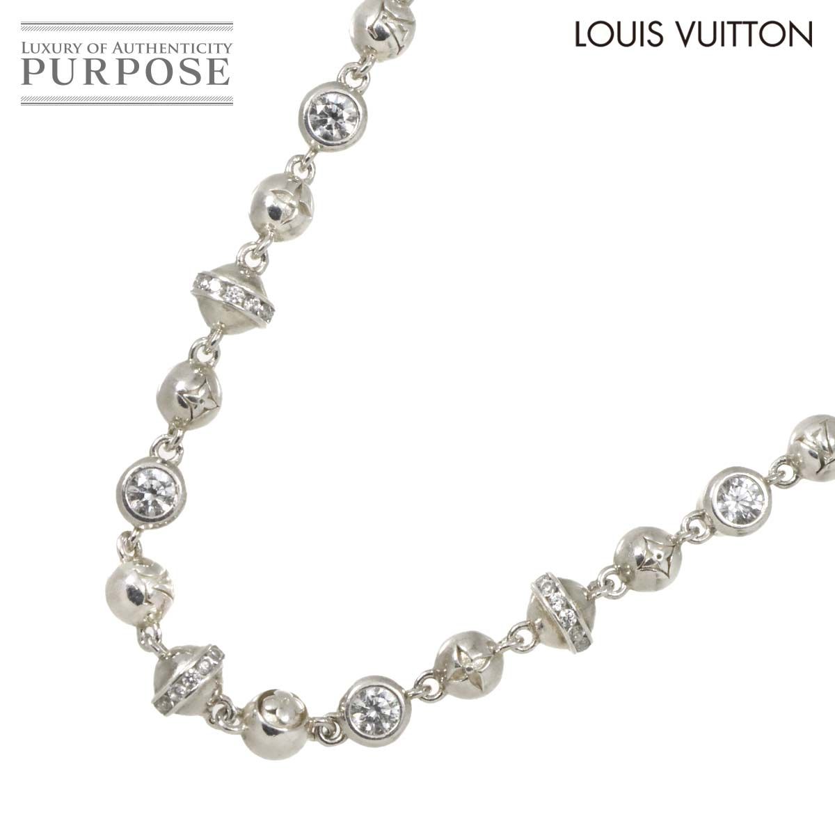 ルイ ヴィトン LOUIS VUITTON LV グローブ ネックレス 47cm SV シルバー 925 Globe Necklace 90300360