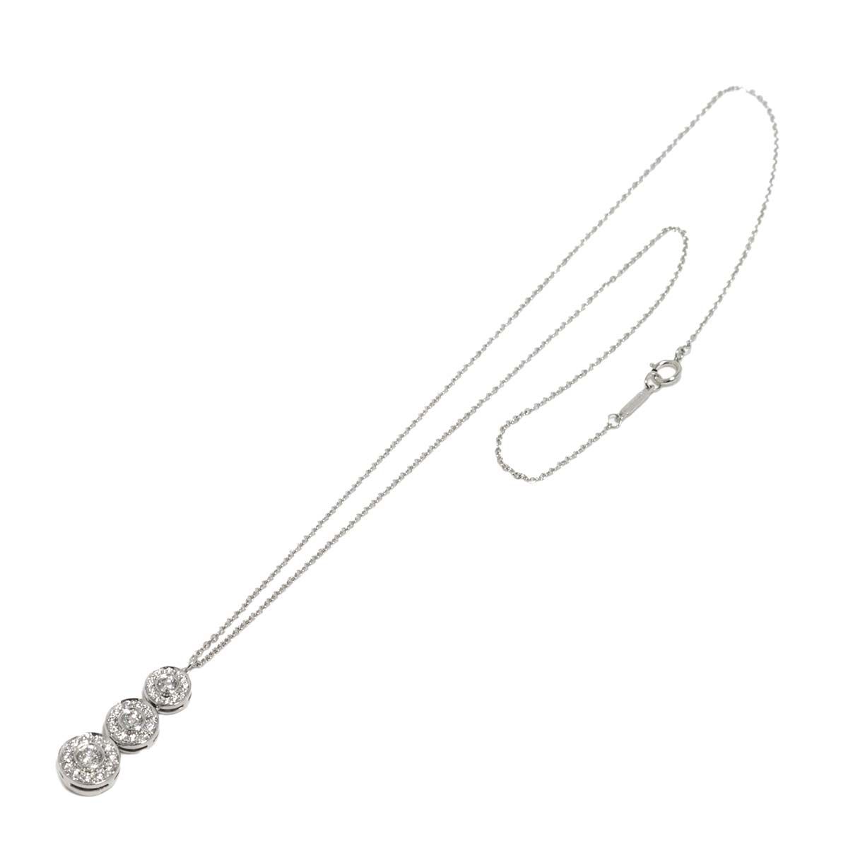 ティファニー TIFFANY-Co. サークレット トリプル ドロップ ダイヤ ネックレス 40 cmPt プラチナ Circlet Necklace