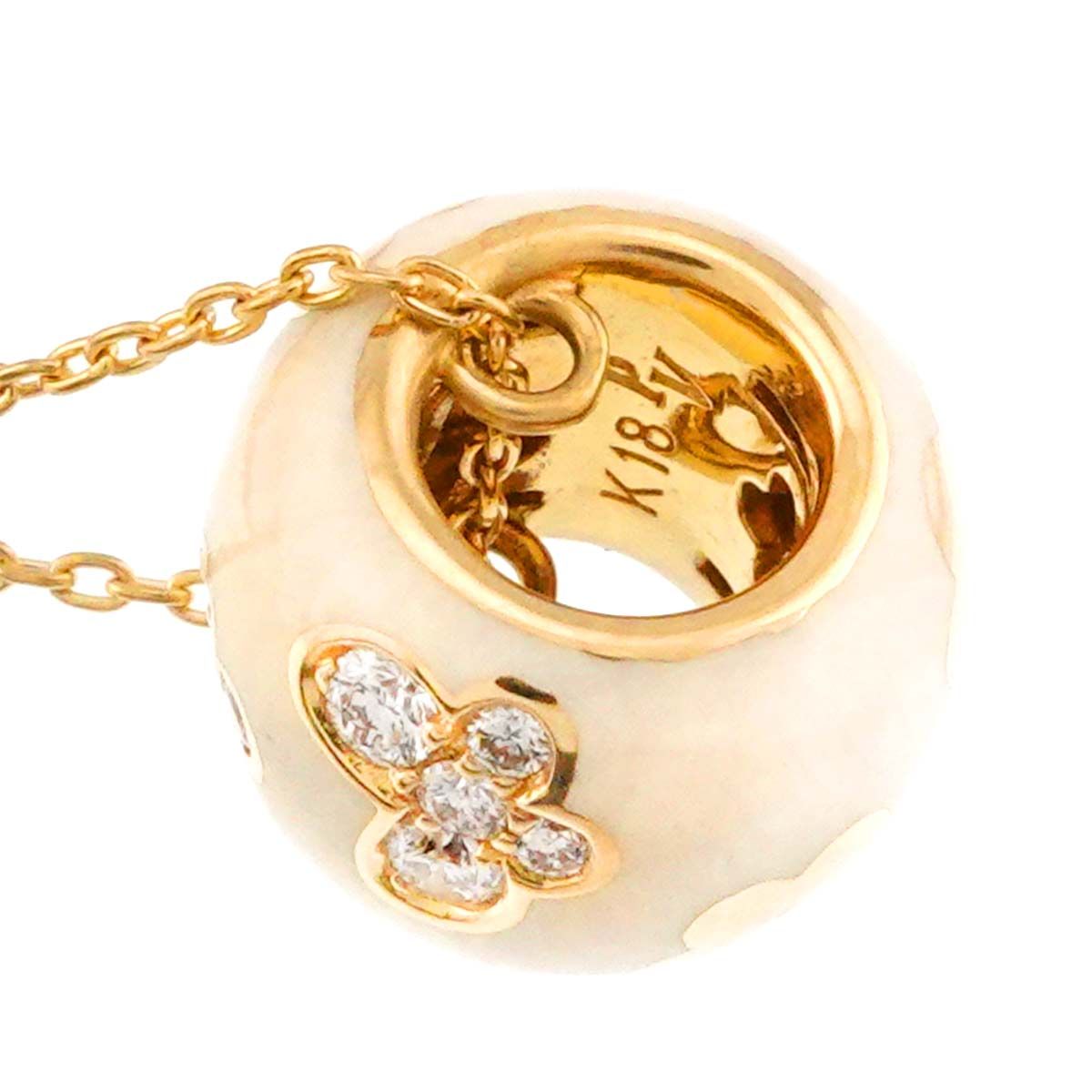 ポンテヴェキオ Ponte Vecchio ダイヤ 0.16ct ネックレス 40cm K18 YG  