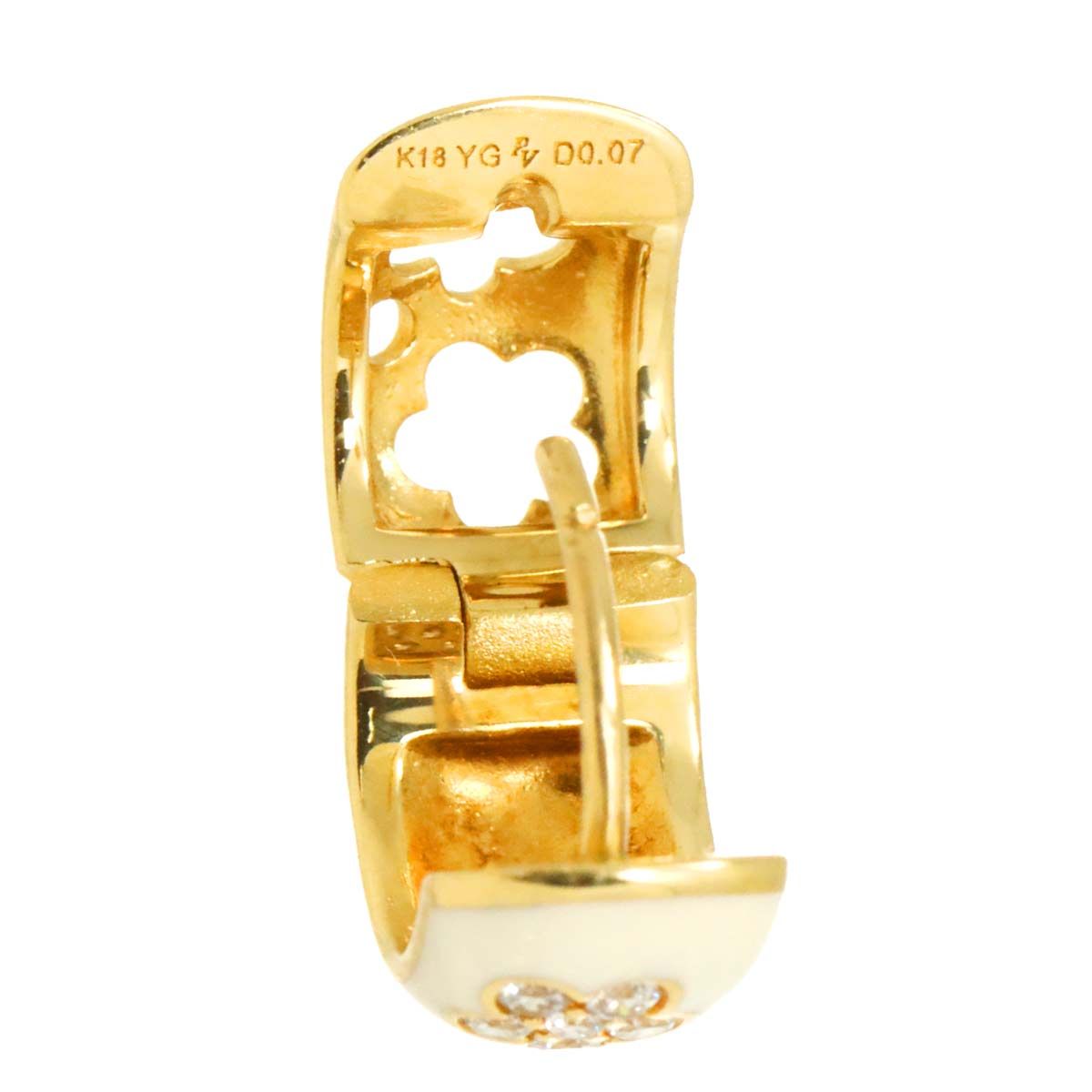 ポンテヴェキオ Ponte Vecchio ダイヤ 0.07/0.07ct ピアス K18 YG 750