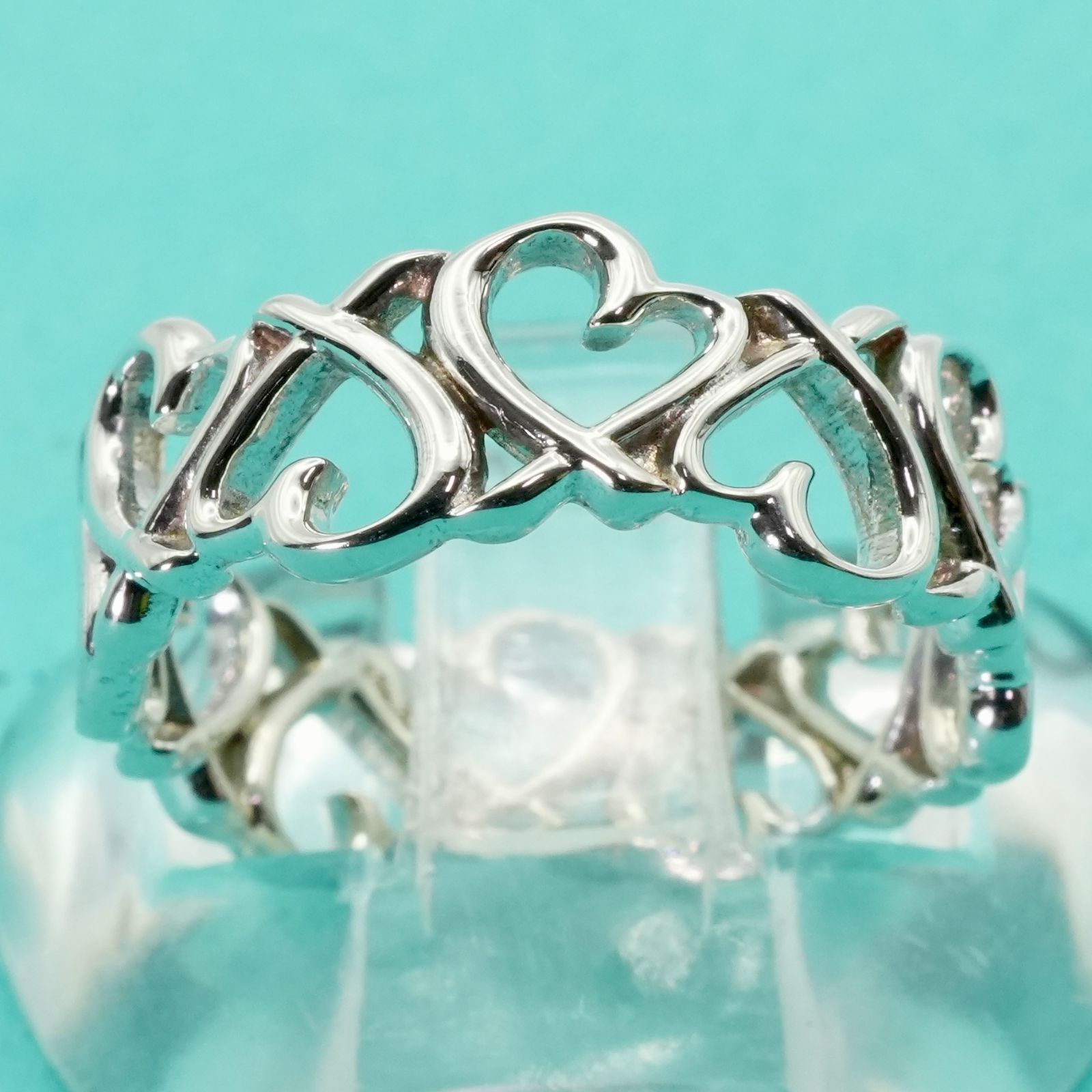 14号 ティファニー ラビングハート バンド リング 25-2033 S