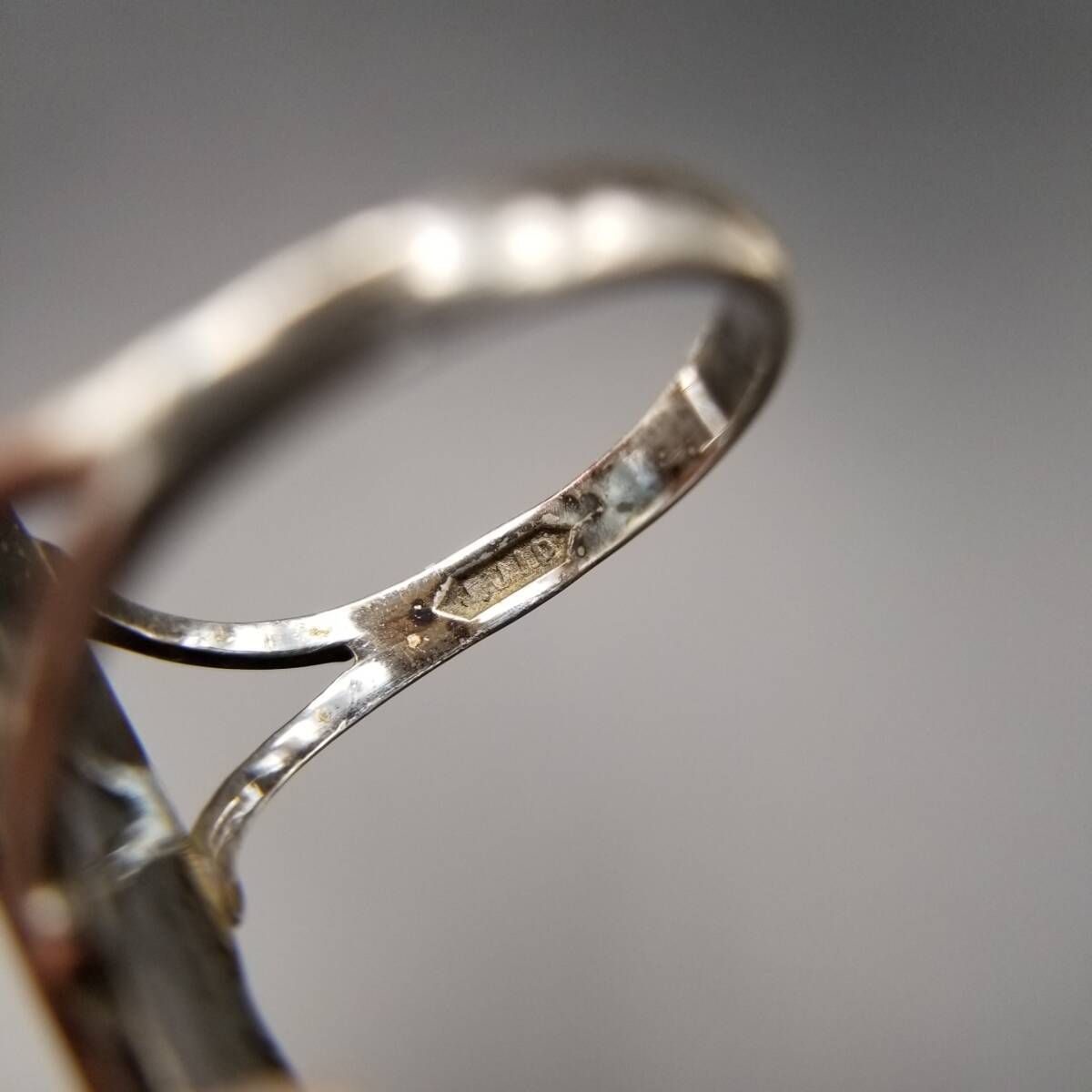 1979年 英国 ヴィンテージ Birmingham ホールマーク 彫金 レクタングル