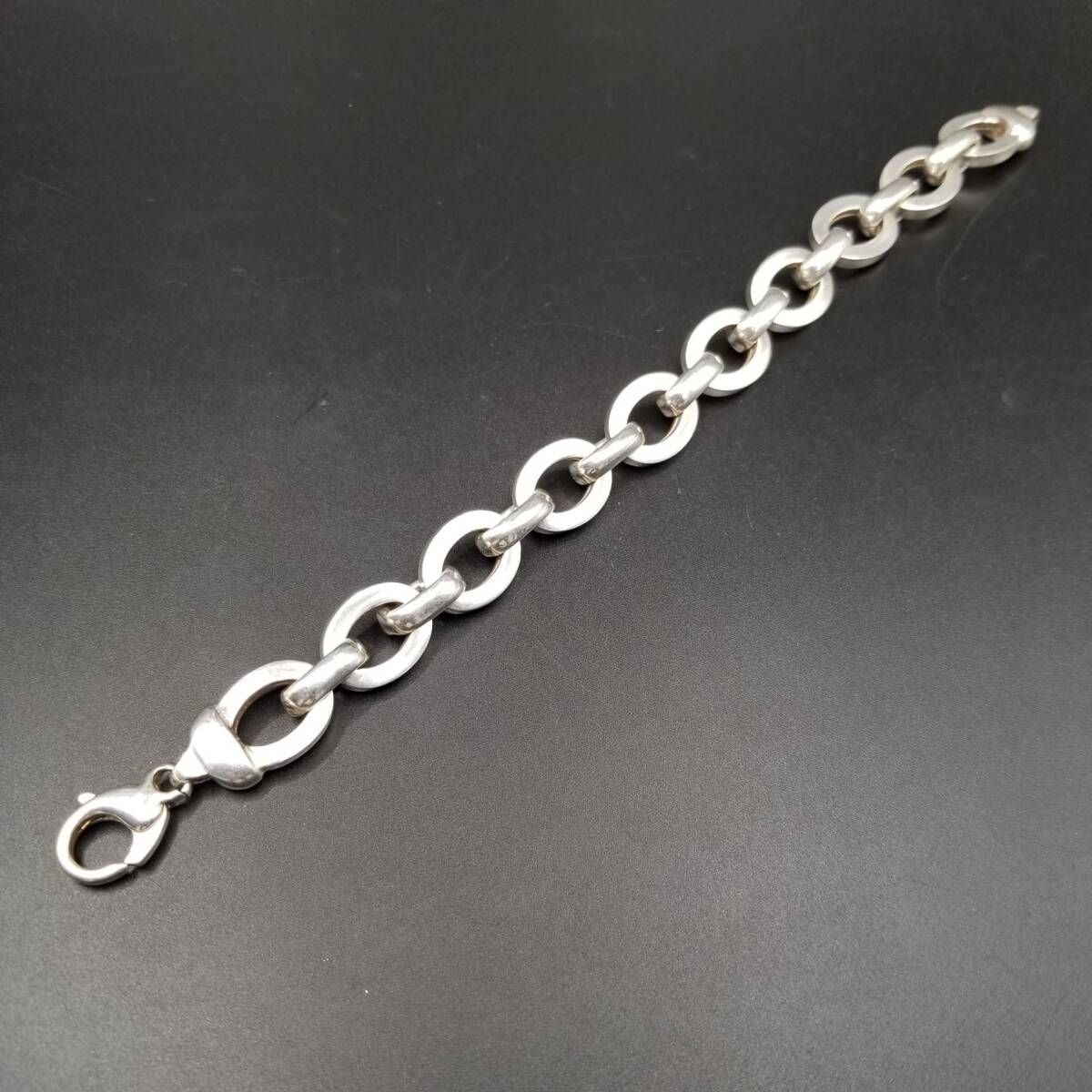 チャンキー オーバルチェーン 925 シルバー ヴィンテージ ブレスレット チャンキー オーバルチェーン 925 シルバー ヴィンテージ ブレスレット