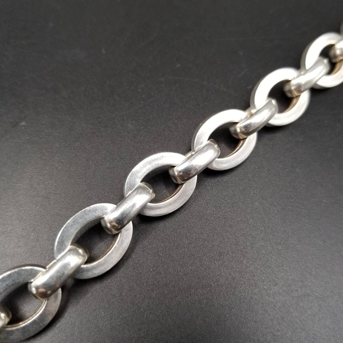 チャンキー オーバルチェーン 925 シルバー ヴィンテージ ブレスレット