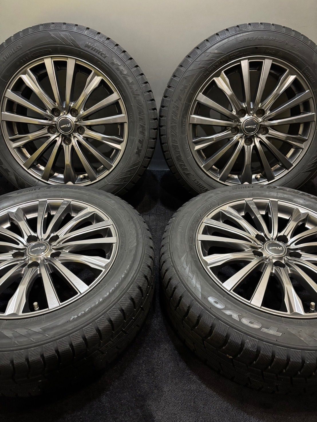 215 60 R 17 TOYO Winter TX 20年製 SIBILLA 17インチ 7 J 48 114 3 5 H スタッドレス 4本 エスティマ C HR 南7 K 711