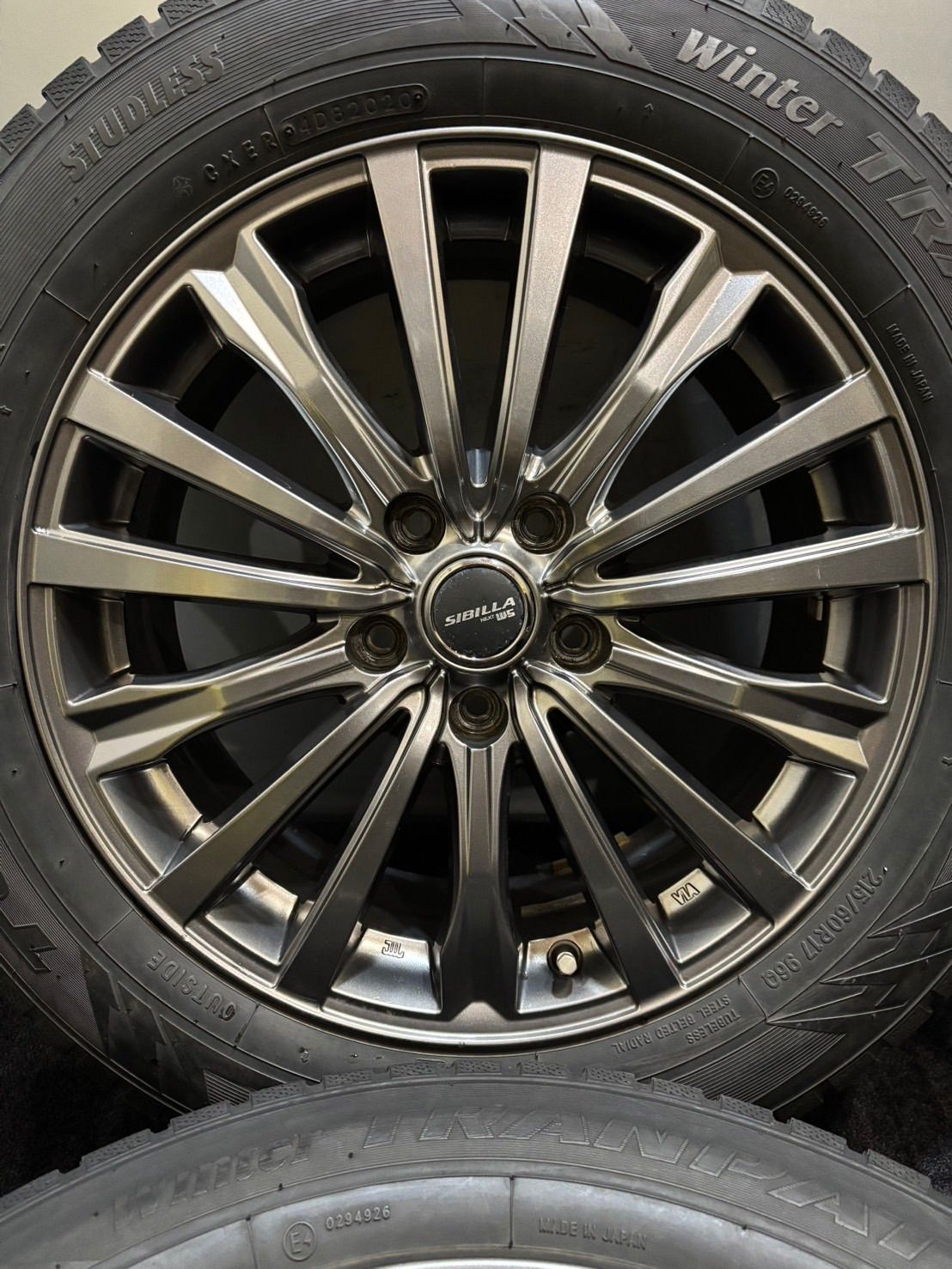 215 60 R 17 TOYO Winter TX 20年製 SIBILLA 17インチ 7 J 48 114 3 5 H スタッドレス 4本 エスティマ C HR 南7 K 711