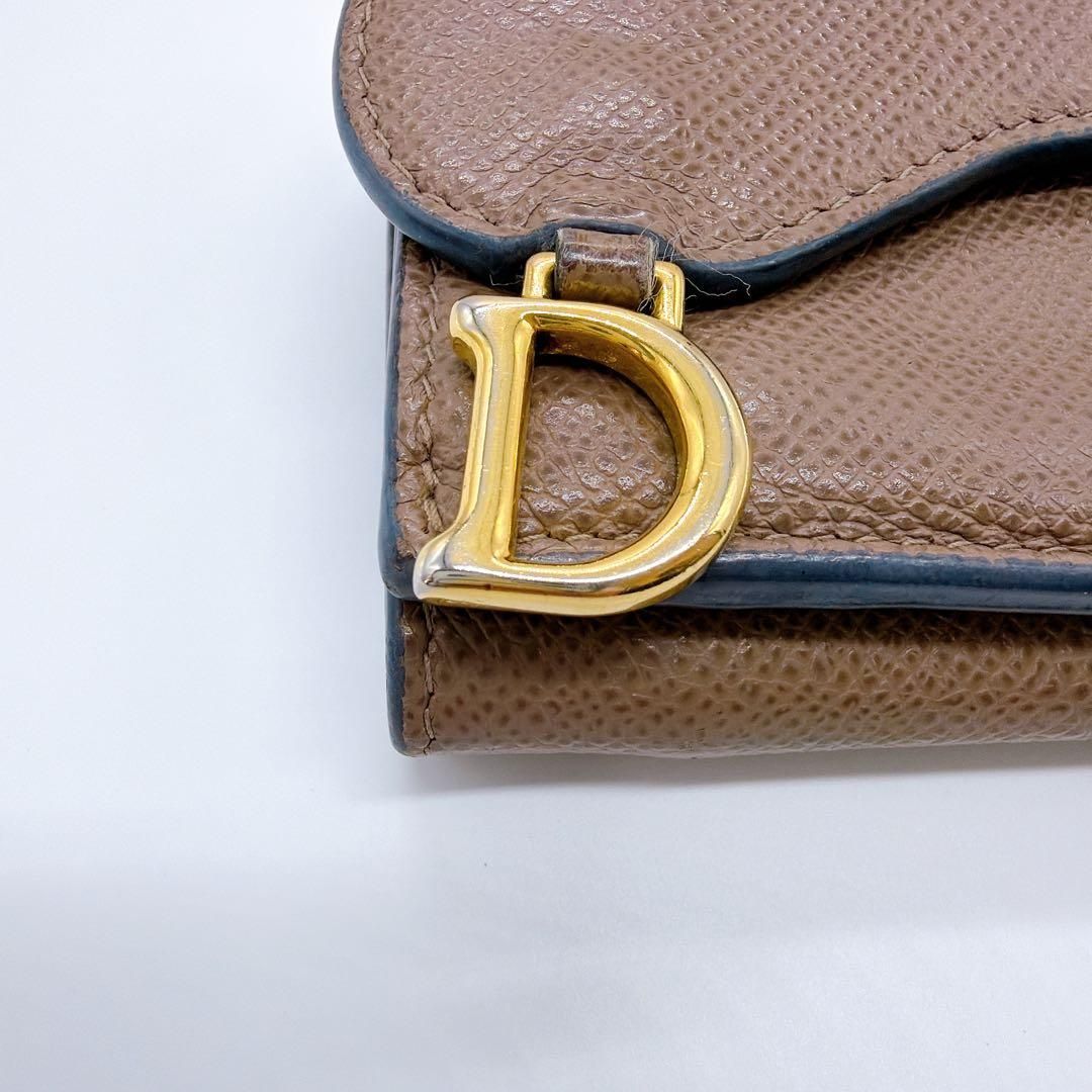 ディオール レザー サドル 三つ折り財布 Christian Dior 美品 - メルカリ