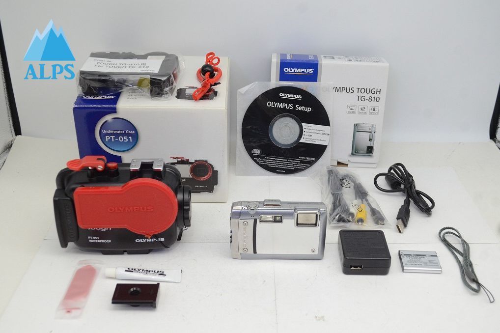 OLYMPUS オリンパス TG-810 Tough コンパクトデジタルカメラ シルバー PT-051付 251020t