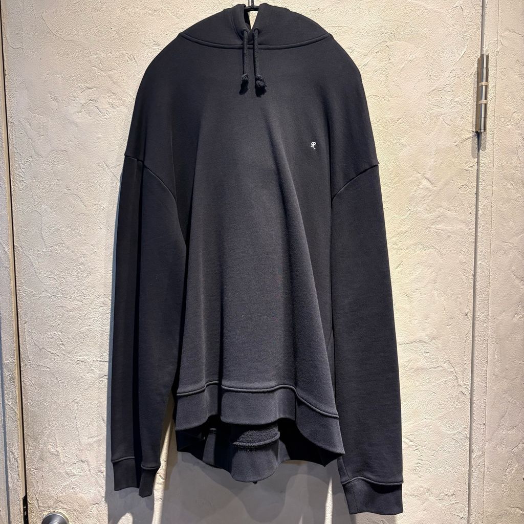 RAF SIMONS ラフシモンズ 20AW Hoodie with Detachable Scarf フーディーパーカー 202-163 ブラック size S 代官山A11
