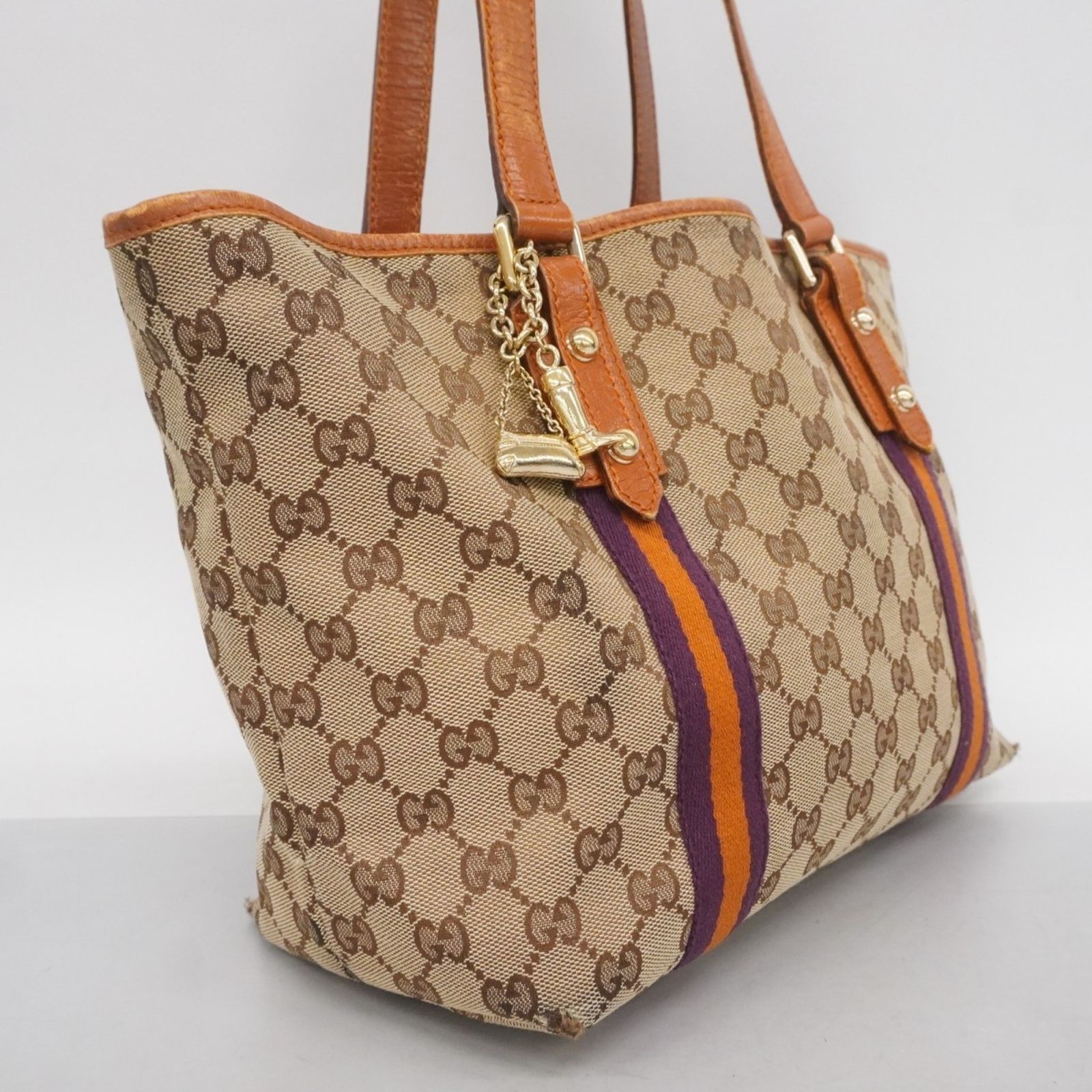 グッチ Gucci グッチ トートバッグ GGキャンバス 137396 キャンバス ベージュ ブラウン レディース