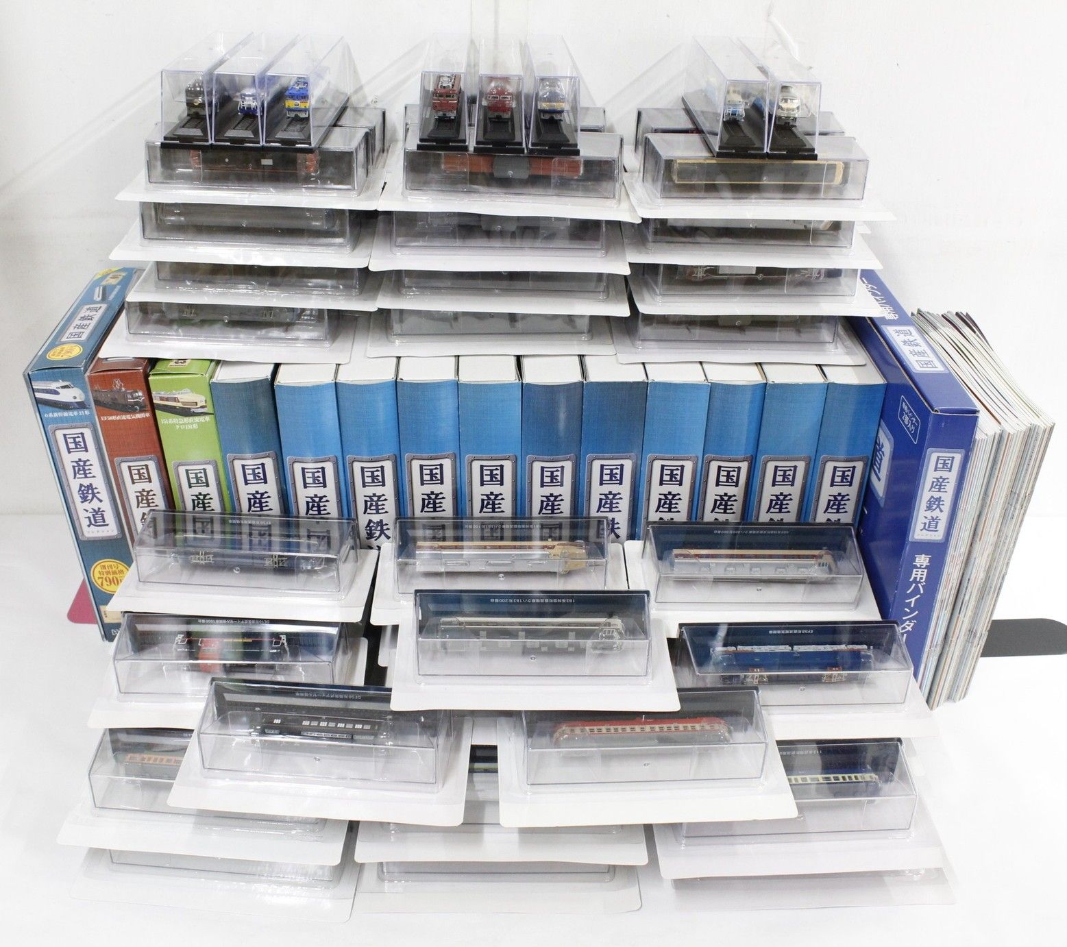 多数 アシェット 国産鉄道 87台セット バインダー 付き 電車 鉄道 模型 フィギュア -D-B 04-byebye
