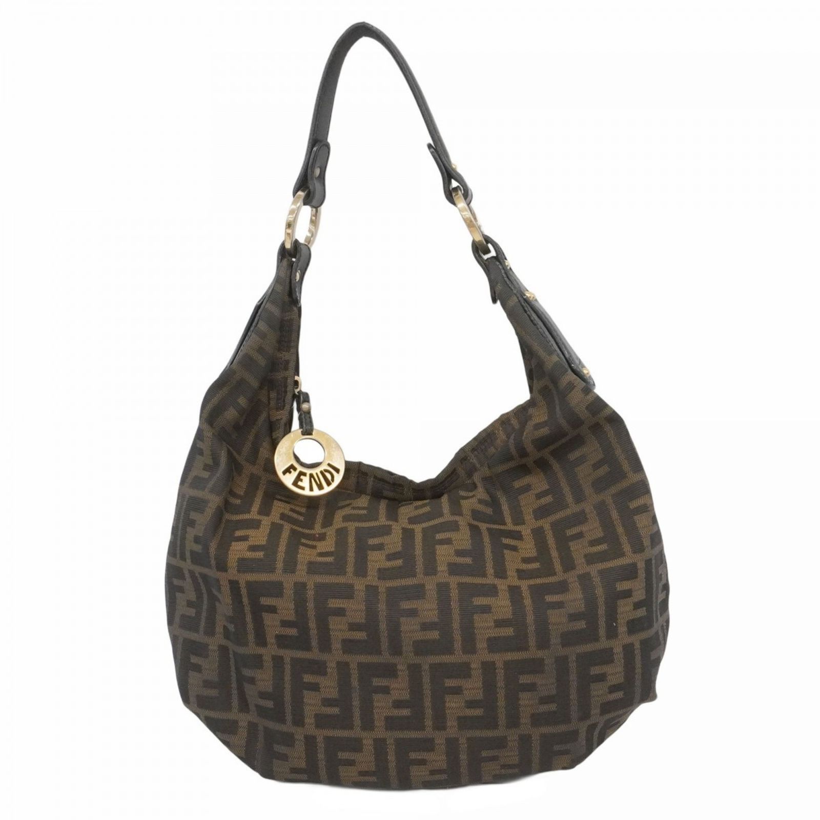 フェンディ Fendi フェンディ ショルダーバッグ ズッカ ナイロンキャンバス ブラウン レディース