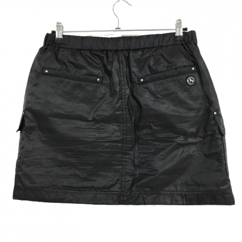 美品】アダバット 中綿リバーシブルスカート 黒 カーゴ ウエストゴム
