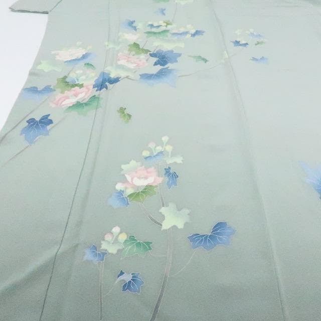 百華❀Y2428◇作家物落款 縫い一つ紋 手縫い仕立て Sサイズ 正絹 訪問