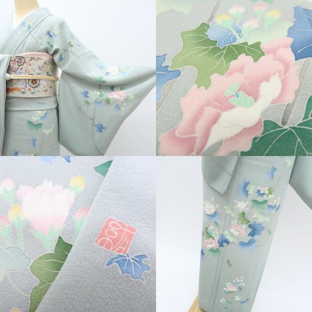 専用Y3672◇美品 正絹 染め一つ紋 手縫い仕立て トールサイズ 訪問着 着物 Y3672◇美品 正絹 染め一つ紋 手縫い仕立て トールサイズ 訪問着 着物