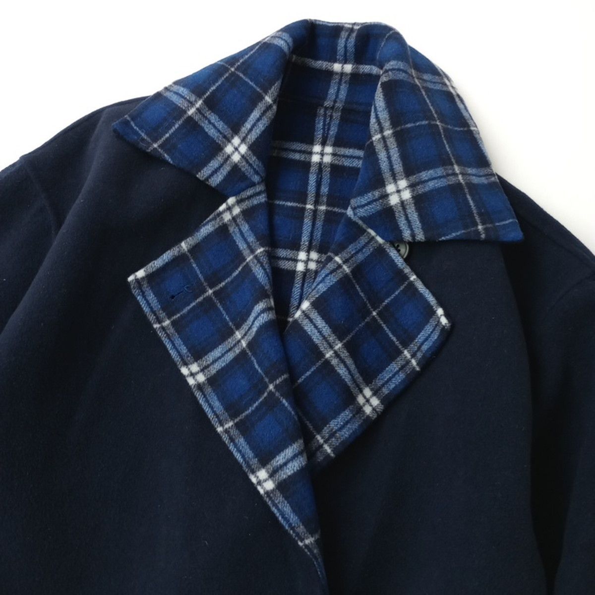 SHIPS any シップス エニィ リバー テーラード ロング コート 無地