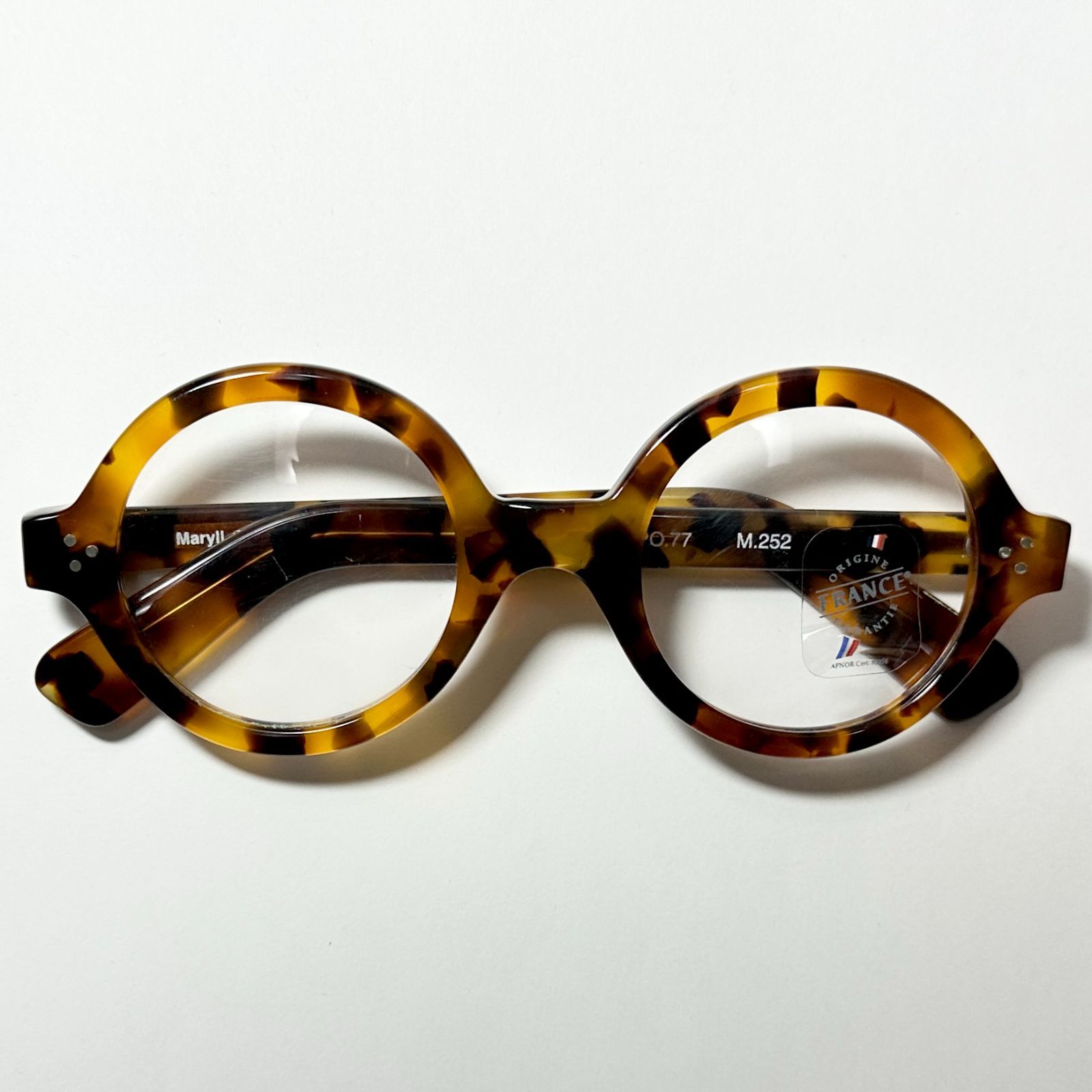フランス製 本物 マツケリー素材 Maryll PO77 M252 丸メガネ クラウンパント Crown panto フレームフランス Frame France マリル