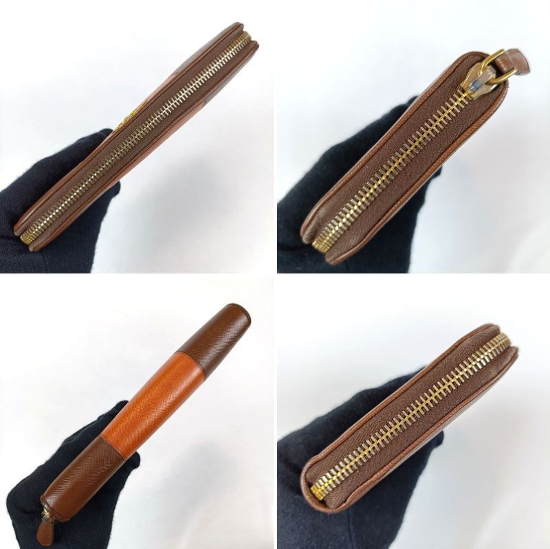 PRADA プラダ 長財布 サフィアーノレザー ラウンドファスナー ブラウン