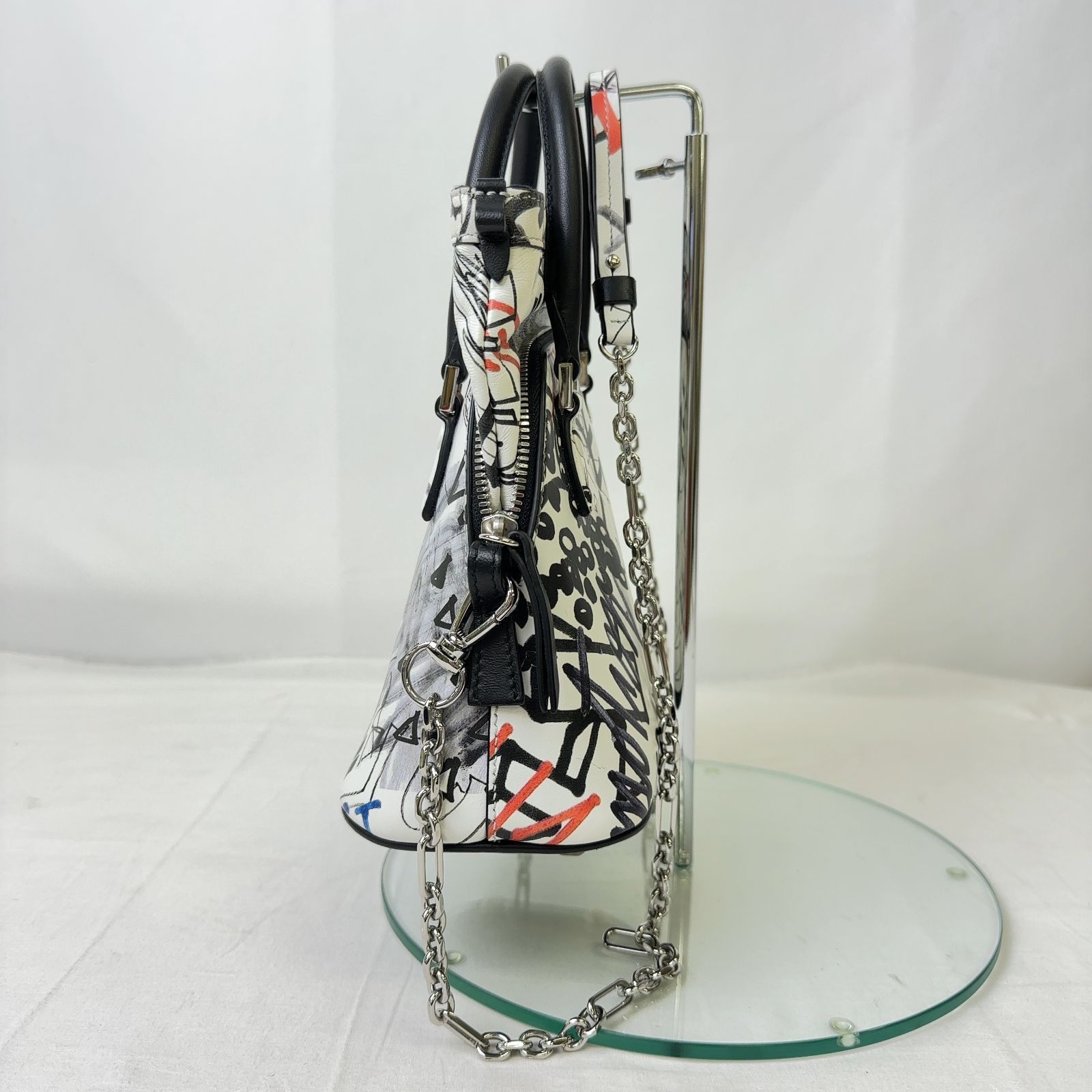  327-900-50 Maison Margiela メゾン マルジェラ アイコンバッグ マイクロショルダー 5 AC 落書き風プリント マイクロバッグ ショルダーバッグ レザー 革 ファッション カバン バッグ レディース ショルダーバッグ ショルダーバッグ