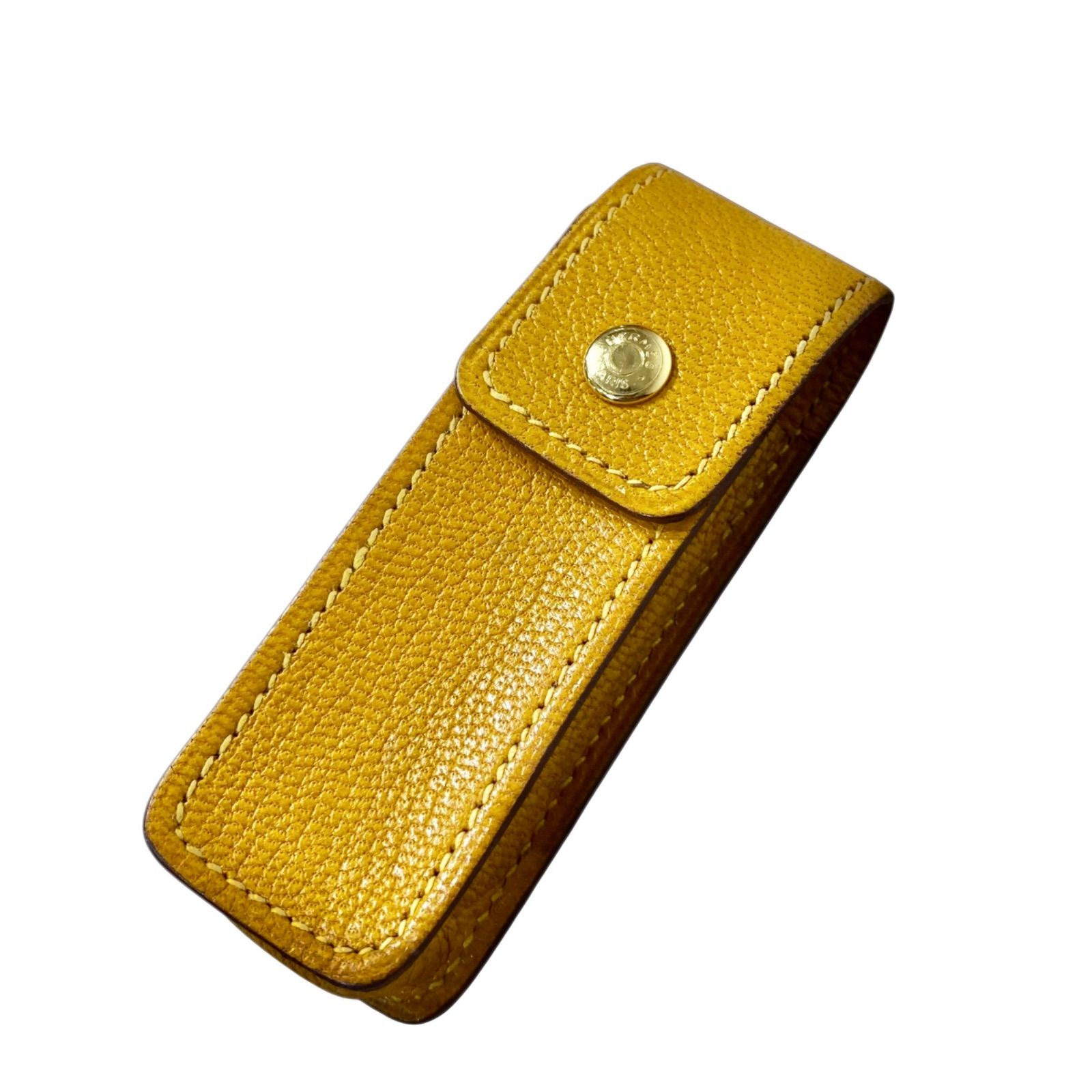 エルメス ガムケース リップケース 印鑑ケース 小物入れ イエロー系 HERMES AC0079