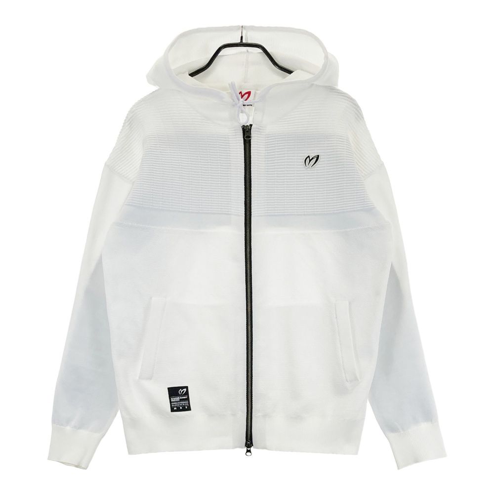 サイズ 5 MASTER BUNNY EDITION マスターバニーエディション フード付き 長袖ニットジャケット ホワイト系 240101558145 ゴルフウェア メンズ ストスト