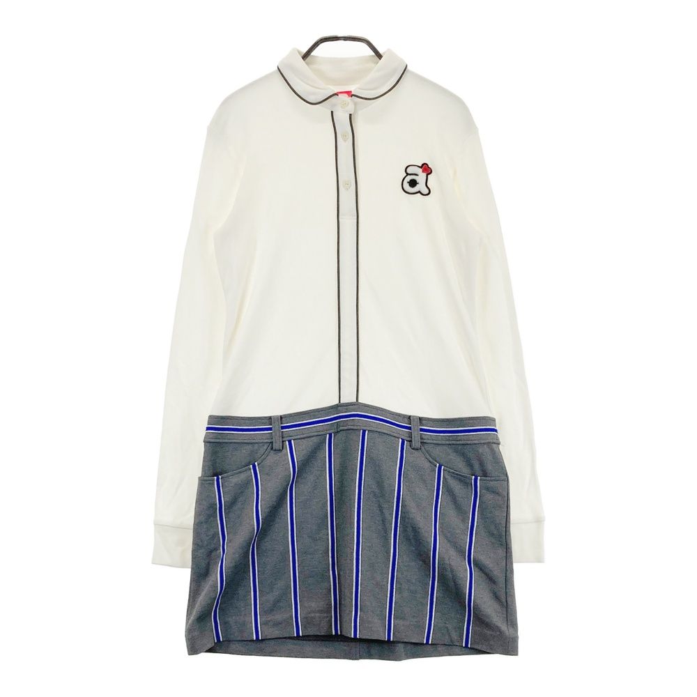 サイズ 40 ARCHIVIO アルチビオ 長袖ワンピース ホワイト系 240101558350 ゴルフウェア レディース ストスト