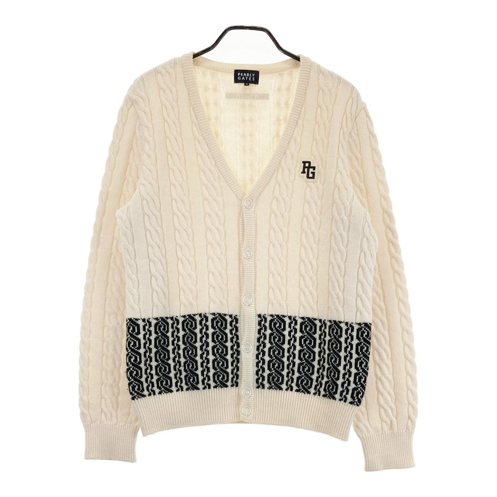 パーリーゲイツ　ゴルフカーディガン サイズ：5 PEARLY GATES パーリーゲイツ ニット カーディガン 柄切替