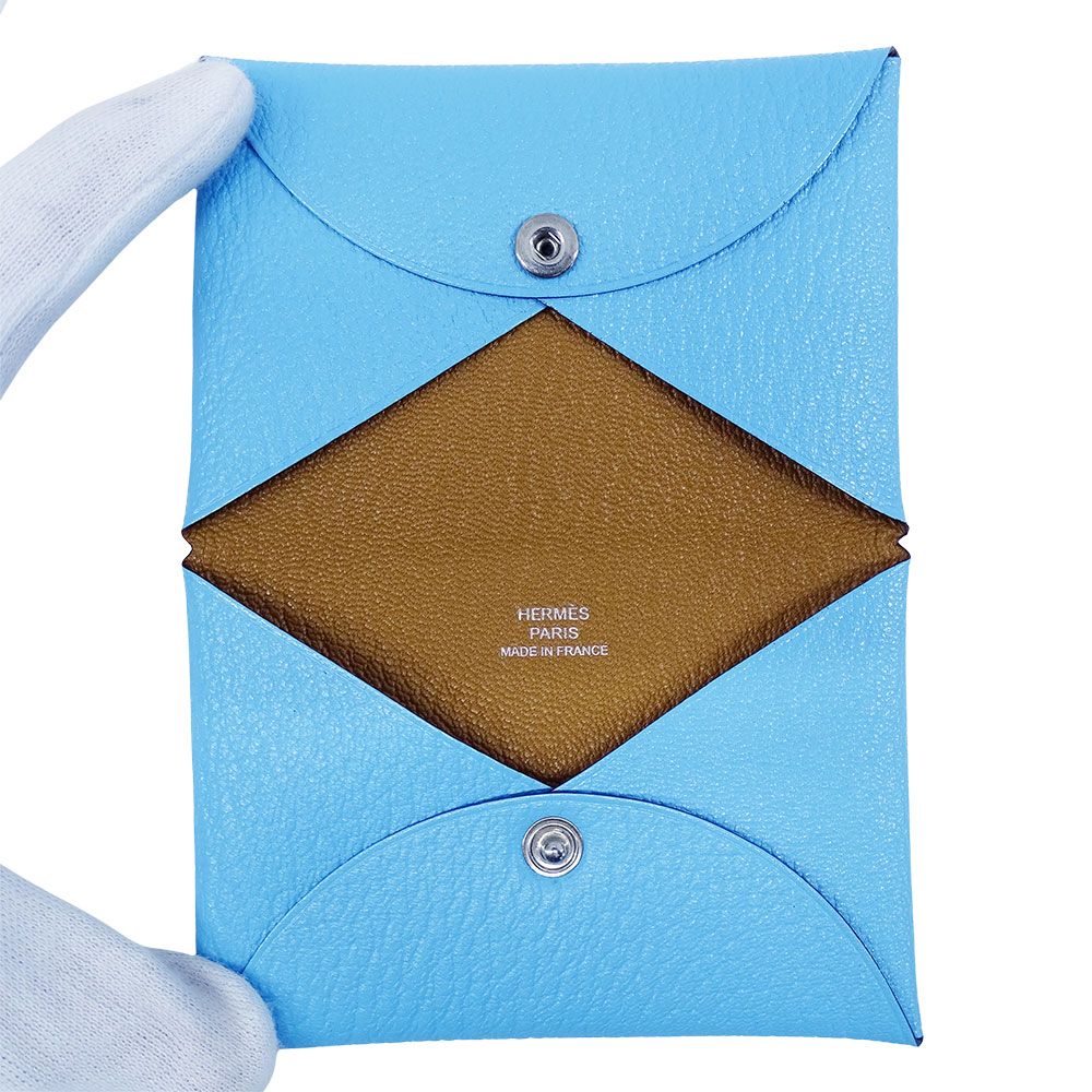 HERMES カルヴィ 新品未使用 名刺入れ カードケース シェーブル HERMES エルメス カルヴィ カードケース シェーブル Z刻印 ブラック