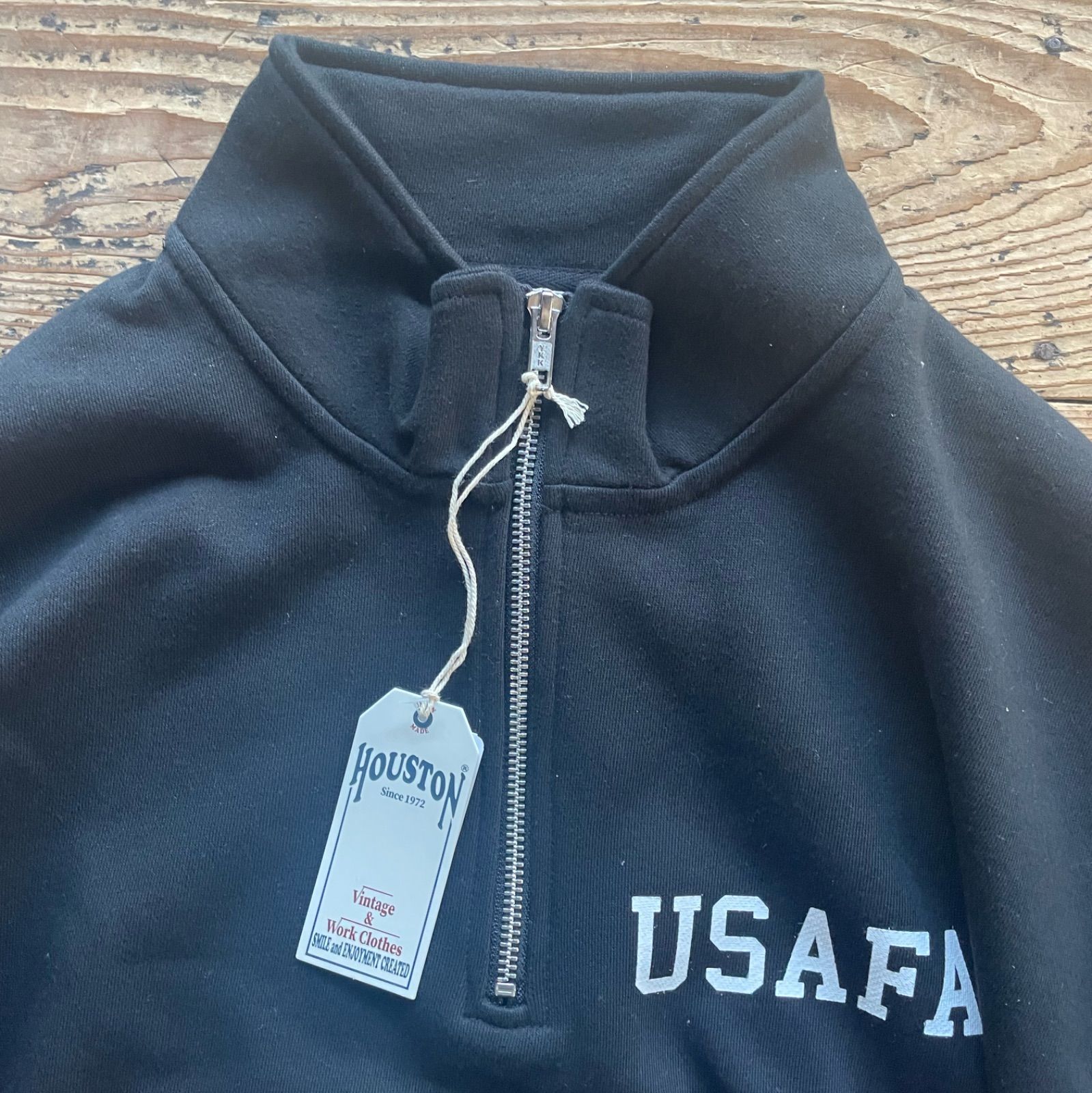 新品 25年秋冬 HOUSTON ヒューストン USAFA ハーフZIPスウェット U.S. 