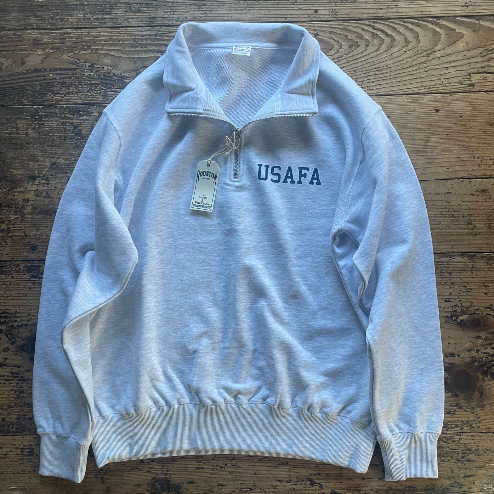 新品 25年秋冬 HOUSTON ヒューストン USAFA ハーフZIPスウェット U.S. 